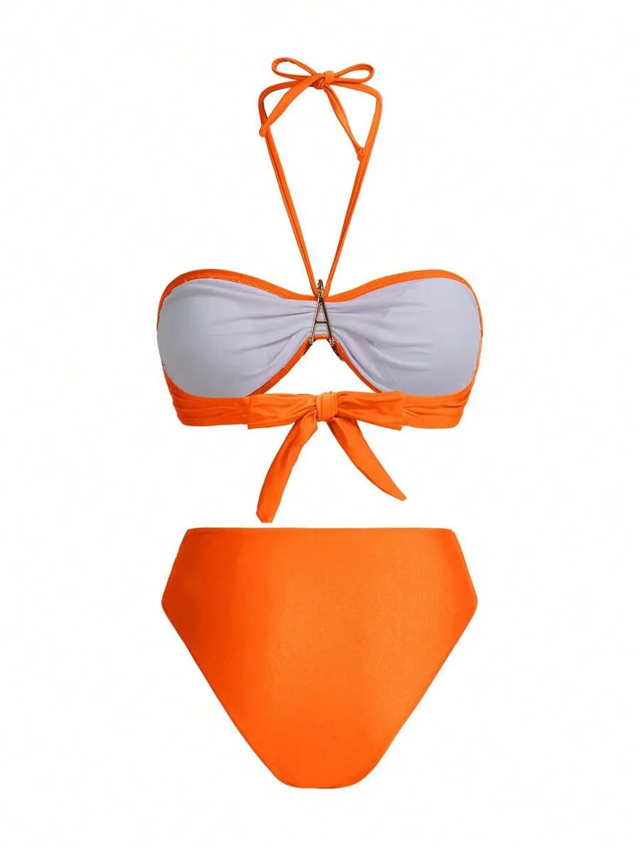 Women’s Elegant Asymmetric Bikini Set – Stylish and Casual Summer Swimwear with Unique Design, Perfect for Beach Vacations, Poolside Relaxation, and Everyday Fashionable Wear