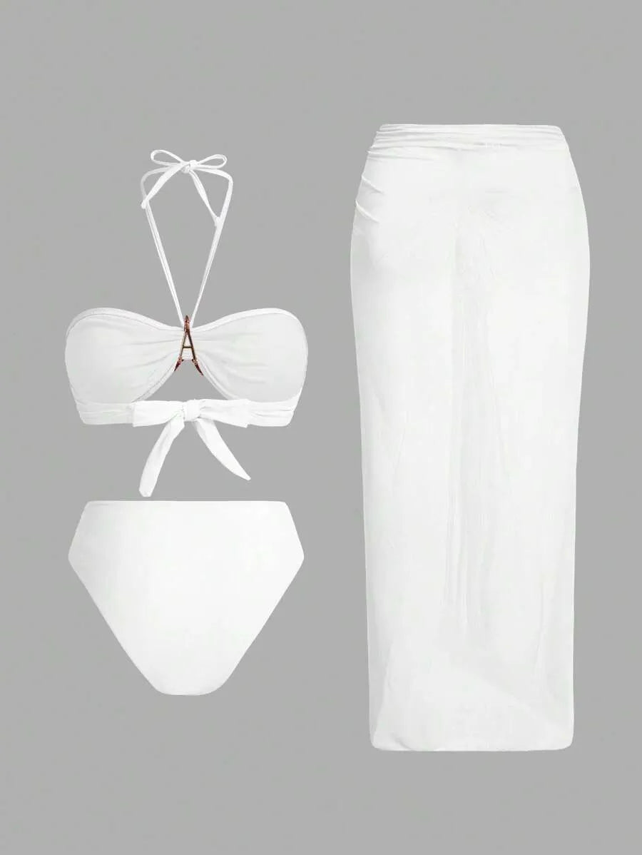 Women’s Elegant Asymmetric Bikini Set – Stylish and Casual Summer Swimwear with Unique Design, Perfect for Beach Vacations, Poolside Relaxation, and Everyday Fashionable Wear