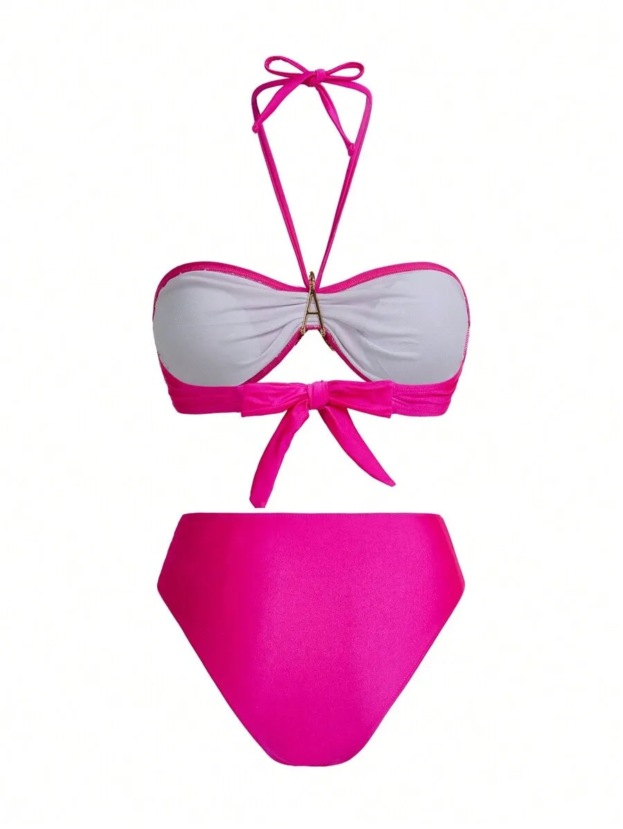 Women’s Elegant Asymmetric Bikini Set – Stylish and Casual Summer Swimwear with Unique Design, Perfect for Beach Vacations, Poolside Relaxation, and Everyday Fashionable Wear