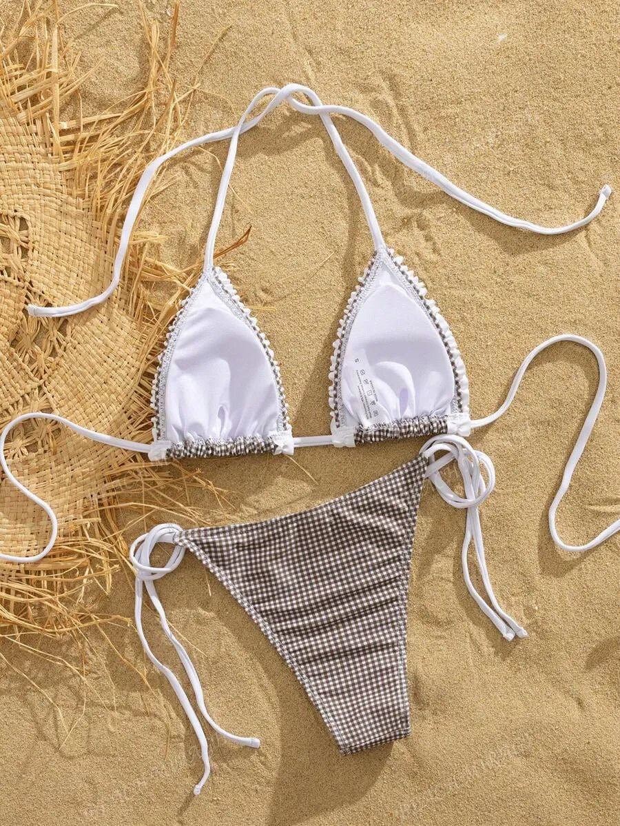 Women’s Summer Bikini Set with Beach Dress Cover Up – Stylish Two-Piece Swimsuit and Lightweight Beach Outfit, Perfect for Poolside, Vacation, and Trendy Summer Beachwear